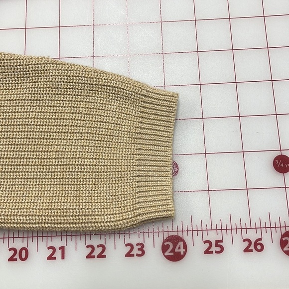 CABI Minimalist/Career Long Line V-Neck Long SLV Tan Cardigan Cotton Sweater M - Picture 12 of 16